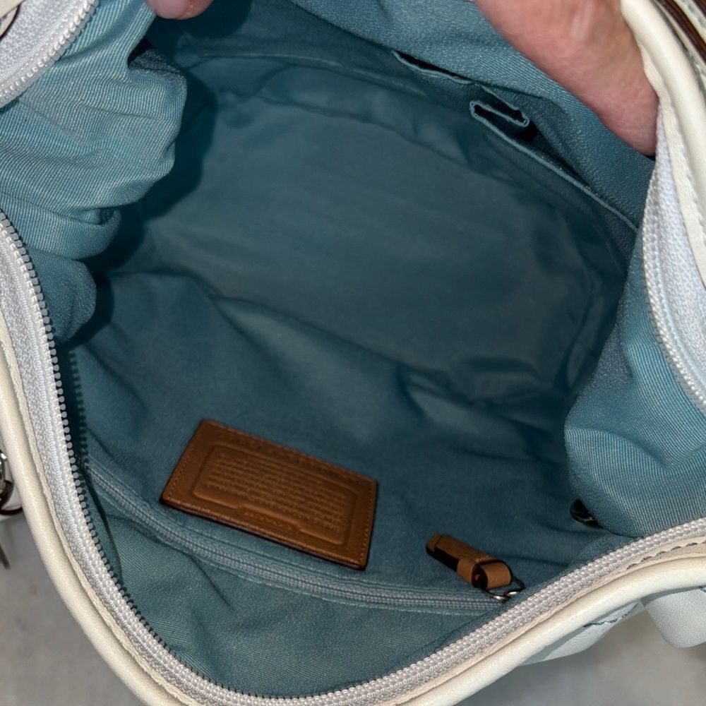 Coach Bag Purse Handbag Leather Vintage Rugby Stripe Convertible Bucket Bag - Picture 14 of 16